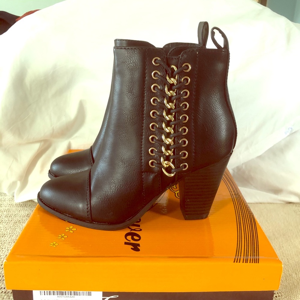 Black Heeled Booties NEW